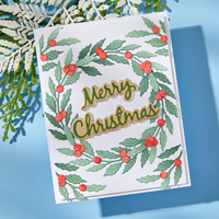 Seasonal Wreath Foliage Etched Dies