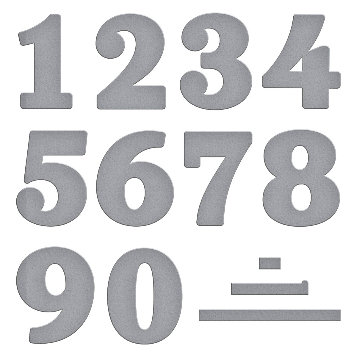 Debossed Numbers Bold Numbers Etched Dies| Stamplistic