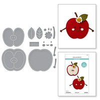 Felt Cheeky Apple Etched Dies