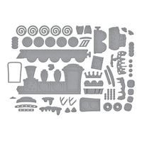 Gingerbread Train Etched Dies