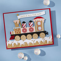 Gingerbread Train Etched Dies