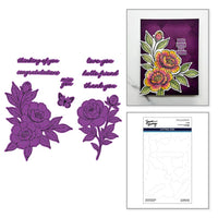 Sketched Peonies Etched Dies for Coordinating Stamp Set