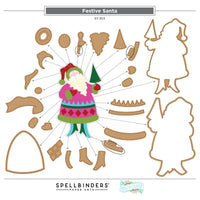 Festive Santa Etched Dies by Lolli & Grace