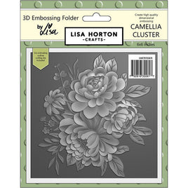 Camellia Cluster - 6x6 Lisa Horton 3D Embossing Folder with Die OR Layered Stencil Set