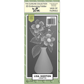Vase of Florals - Slimline Lisa Horton 3D Embossing Folder with die OR Layered Stencil Set