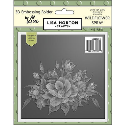 Creative Expressions 3D Embossing Folders & Matching Stencils Set -  Wildflowers - Scrapbooking Made Simple