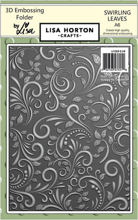 Swirling Leaves - A6 Lisa Horton 3D Embossing Folder