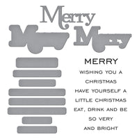 Merry Sentiments Clear Stamp & Die Set