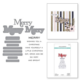 Merry Sentiments Clear Stamp & Die Set