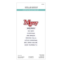 Merry Sentiments Clear Stamp & Die Set