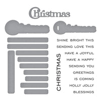 Christmas Sentiments Clear Stamp & Die Set
