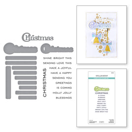 Christmas Sentiments Clear Stamp & Die Set