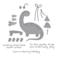 Independent Exclusive - Dino-Sized Holiday Clear Stamp & Die Set