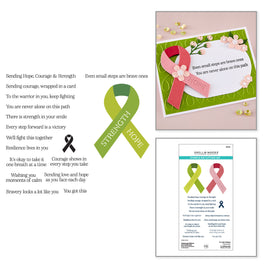 Awareness Ribbon and Sentiments Stamp & Die Set