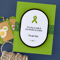 Awareness Ribbon and Sentiments Stamp & Die Set