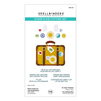Retro Suitcase and Sentiments Stamp & Die Set