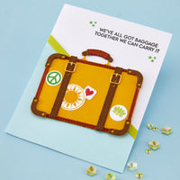 Retro Suitcase and Sentiments Stamp & Die Set