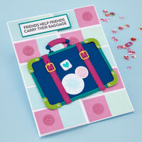 Retro Suitcase and Sentiments Stamp & Die Set