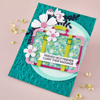Retro Suitcase and Sentiments Stamp & Die Set