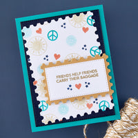 Retro Suitcase and Sentiments Stamp & Die Set