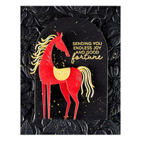 Good Fortune Horse Clear Stamp & Die Set