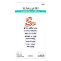 So Amazing Sentiments Clear Stamp & Die Set
