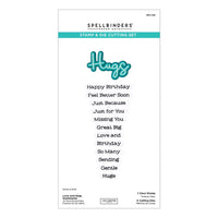 Love and Hugs Sentiments Clear Stamp & Die Set