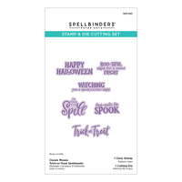 Classic Mouse Trick-or-Treat Sentiments Stamp & Die Set