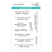 Spread Your Wings Sentiments Clear Stamp Set