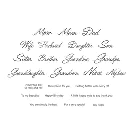 Family Musical Mix Greetings Clear Stamp Set