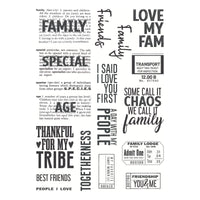 Family & Friends Clear Stamp Set by Esther Glas