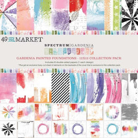 49 & Market - Spectrum Gardenia - Painted Foundations 12x12 Collection Pack