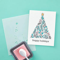 Winter Sprigs Tree Press Plates & Dies Set/ Add-On Stencil- BetterPress Society July 2024