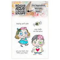 #1293 Brainy and Cute - A7 Stamp Set
