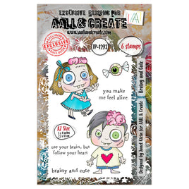 #1293 Brainy and Cute - A7 Stamp Set