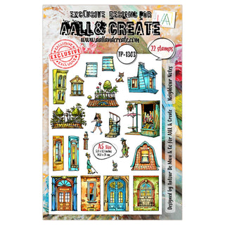#1303 Neighbor Notes - A5 Stamp Set