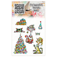 #1321 Catmas Capers - A6 Stamp Set