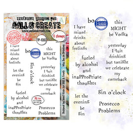 #1383 Miss Dee On Drinking - A6 Stamp Set