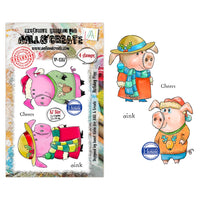 #1387 Holiday Pigs - A7 Stamp Set