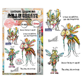 #1409 Buzz-ing By - A6 Stamp Set