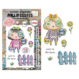 #1418 Cute to the Bone - A7 Stamp Set
