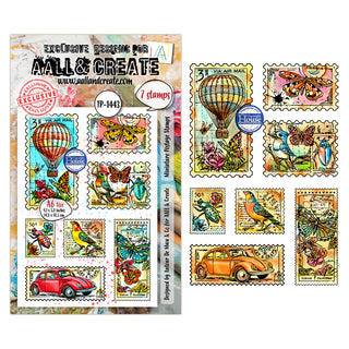#1443 Miniature Postage Stamps - A6 Stamp Set
