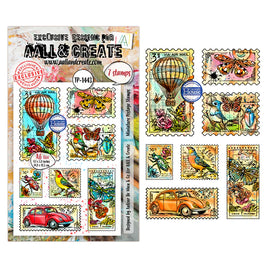 #1443 Miniature Postage Stamps - A6 Stamp Set