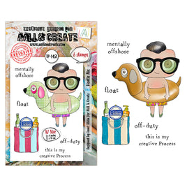 #1451 Floatie Abs - A7 Stamp Set