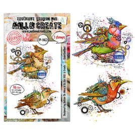 #1452 Gearfeather - A6 Stamp Set