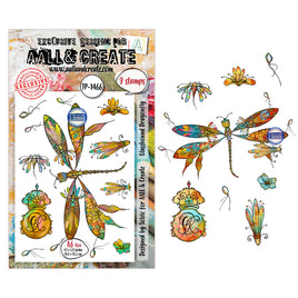 #1466 Glassbound Dragonfly - A6 Stamp Set