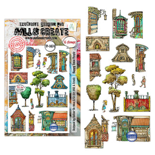 #1474 Happy Town People - A5 Stamp Set