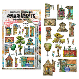 #1474 Happy Town People - A5 Stamp Set