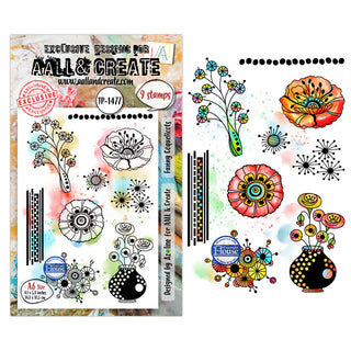 #1477 Funny Coquelicots - A6 Stamp Set