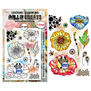 #1479 Lovely Coquelicots - A6 Stamp Set